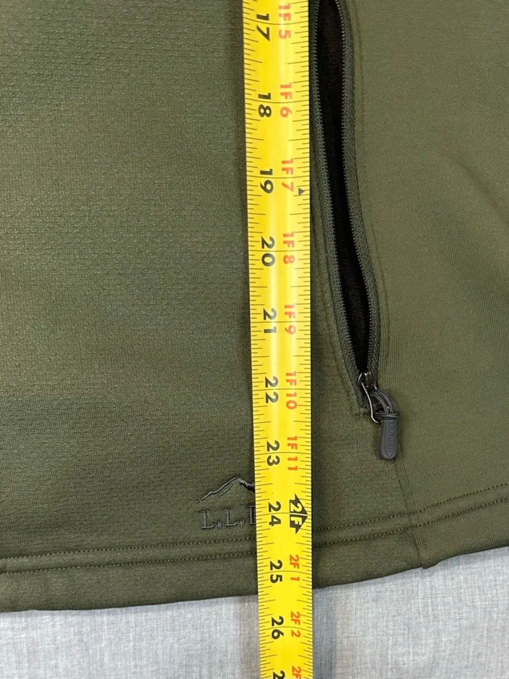 L.L. Bean Olive Zip-Up Active Vest - Picture 6 of 6